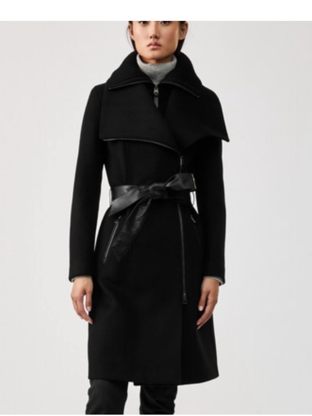 MACKAGE Nori 2-in-1 Belted Wool Coat with Sash Belt - Women's